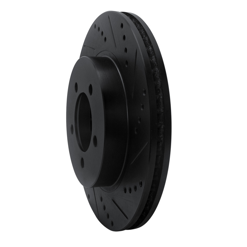 Ford Explorer Brake Rotor (1) - Front Right - R1 Concepts - Drilled & Slotted - Black - `02-`05